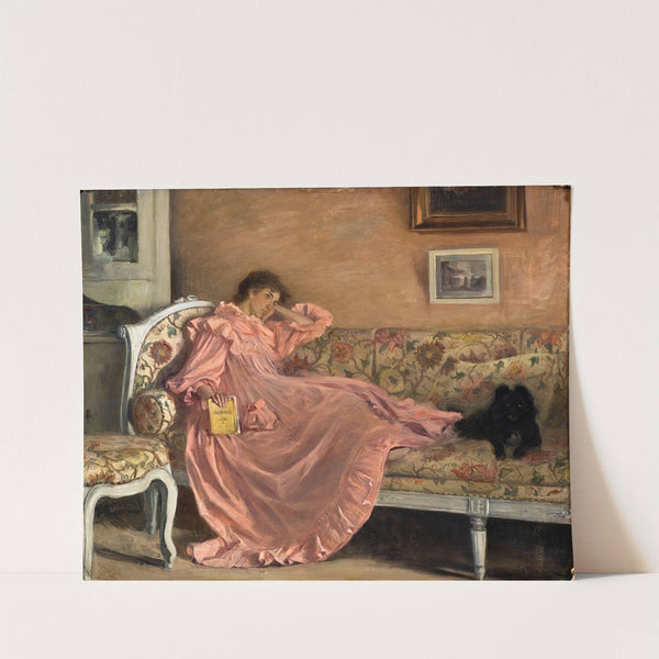 Carola Sitting on the Sofa by Gustaf Cederström