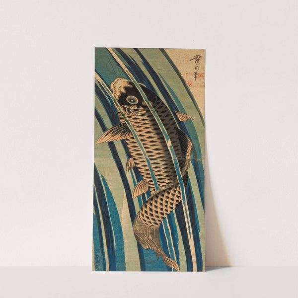 Carp ascending a waterfall (early 1840s) by keisai-eisen/