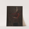Carpeaux en veston rouge peignant dans son atelier by Jean-Baptiste Carpeaux
