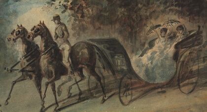 Carriage in the Bois de Boulogne (1800s)