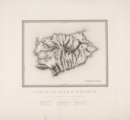 Carte de L’ïle Sainte-Hélène (1824)