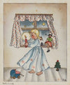 Carte illustrée adressée à une enfant – nommée Karin – par sa mère (1944)