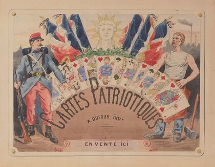 Cartes patriotiques – affiche publicitaire d’un jeu boulangiste (1889)