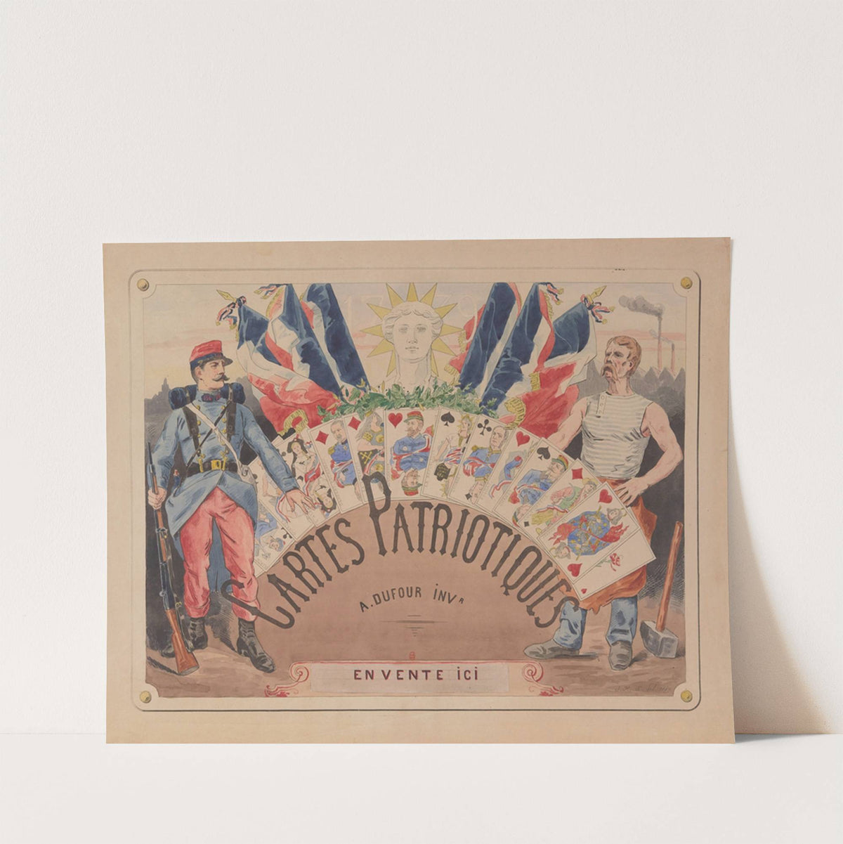 Cartes patriotiques – affiche publicitaire d’un jeu boulangiste (1889) by Alexandre Dufour