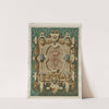 Cartouche néo-renaissance à cuirs et mascarons, monogramme VR surmonté d’une couronne royale by Laurent Gsell