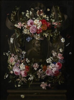 Cartouche with Flowers