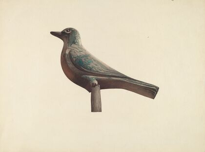 Carved Bird, Garden Decoration — size preview