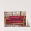 Carved gilt couch covered in rose brocade de Lyons by Edwin Foley