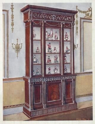 Carved mahogany China cases