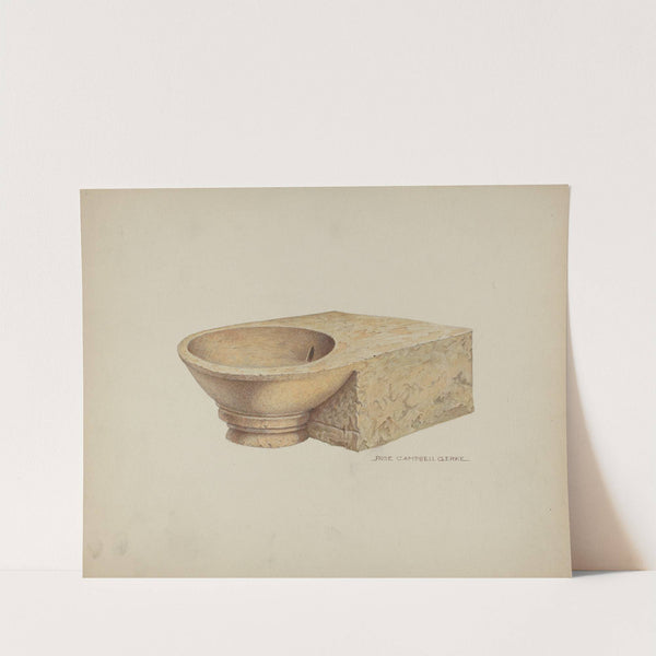 Carved Stone was Basin by Rose Campbell-Gerke