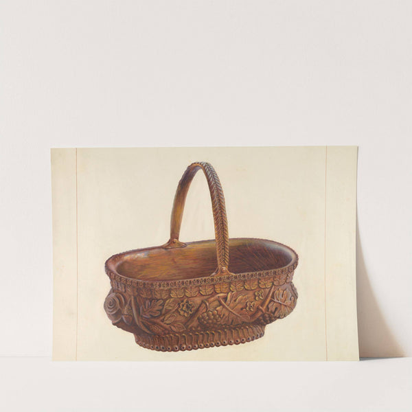 Carved Wooden Basket by Regina Henderer
