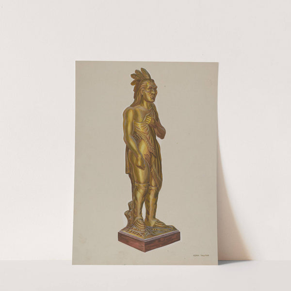 Carved Wooden Indian by Verna Tallman