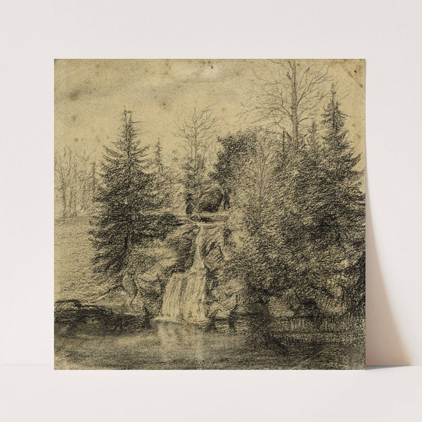 Cascade du bois de Boulogne by Arthur-Joseph Gueniot