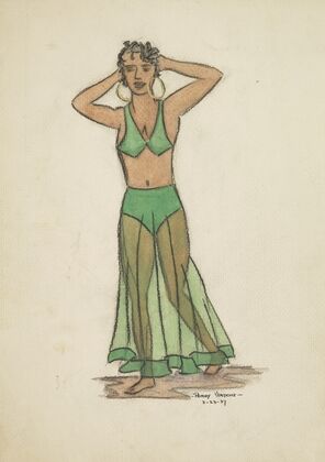 Case of Philip Lawrence: green bandeau and sheer skirt (1934-1943)