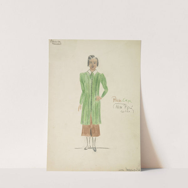 Case of Philip Lawrence: Green coat with brown skirt (1934-1943) by Perry Watkins
