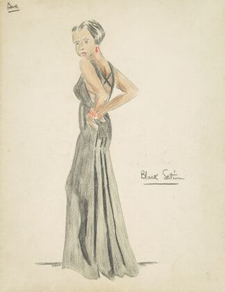 Case of Philip Lawrence: Sue open backed black dress (1934-1943)