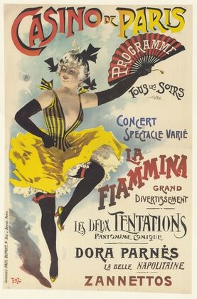 Casino de Paris. Programme tous les soirs. La Fiamina, grand divertissement (1895-1900)