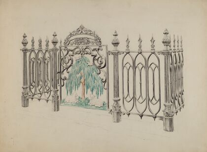 Cast Iron Gate and Fence (c. 1936)