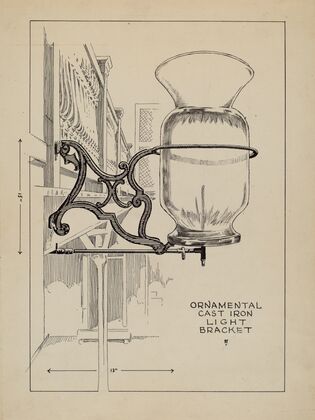 Cast Iron Lamp Bracket