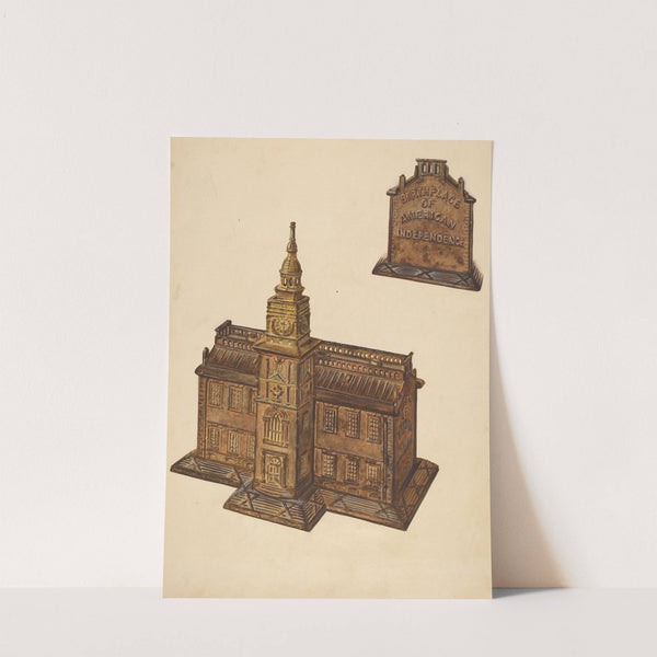 Cast Iron Toy Bank - Independence Hall by Dorothy Brennan