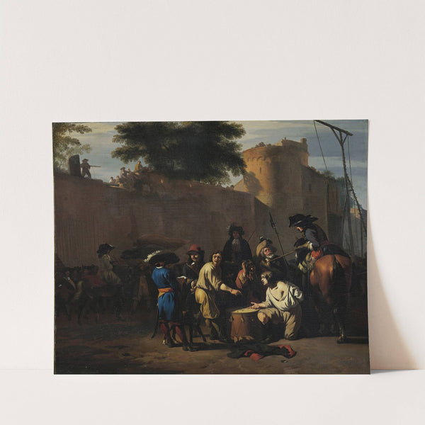Casting the Dice for Life or Death by Jan van Huchtenburg