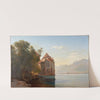 Castle by Lake Geneva by Janus la Cour