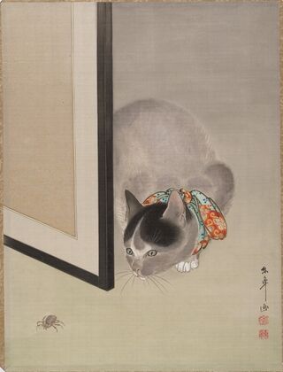 Cat Watching a Spider (ca. 1888–92)