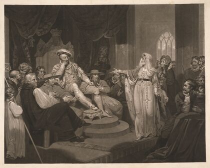 Catharine of Aragon Pleading Her Own Cause Before King Henry the Eighth (1794)