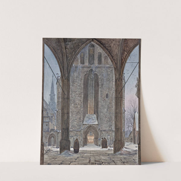 Cathedral in Winter by Ernst Ferdinand Oehme