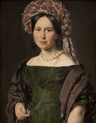 Cathrine Jensen, née Lorenzen, the Artist’s Wife Wearing a Turban (1842 – 1844)