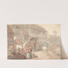 Cattle market at York (ca. 1780–1825) by Thomas Rowlandson