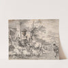Cattle wasing through a flooded stream by Michiel Carree