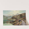 Cattle watering near Snowdonia by Sidney Richard Percy
