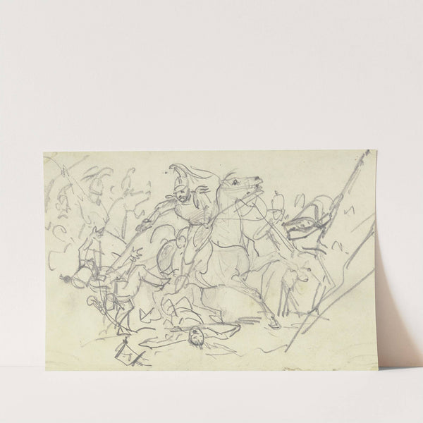 Cavalery battle by Louis Ferdinand Von Rayski