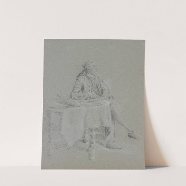 Cavalier sitting at the table by Cornelis Troost
