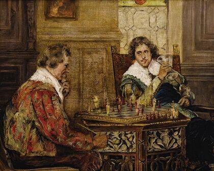 Cavaliers Playing Chess