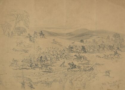 Cavalry fight near Aldie, Va. During the march to Gettysburg