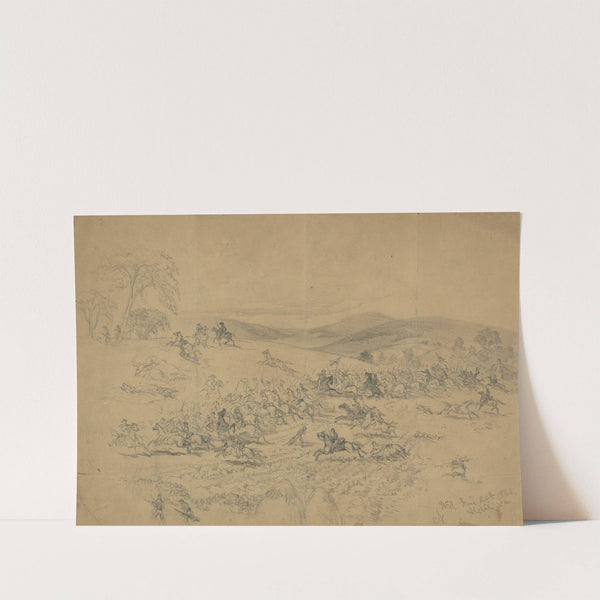 Cavalry fight near Aldie, Va. During the march to Gettysburg by Edwin Forbes