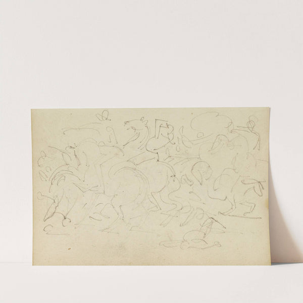 Cavalry skirmish by Théodore Géricault