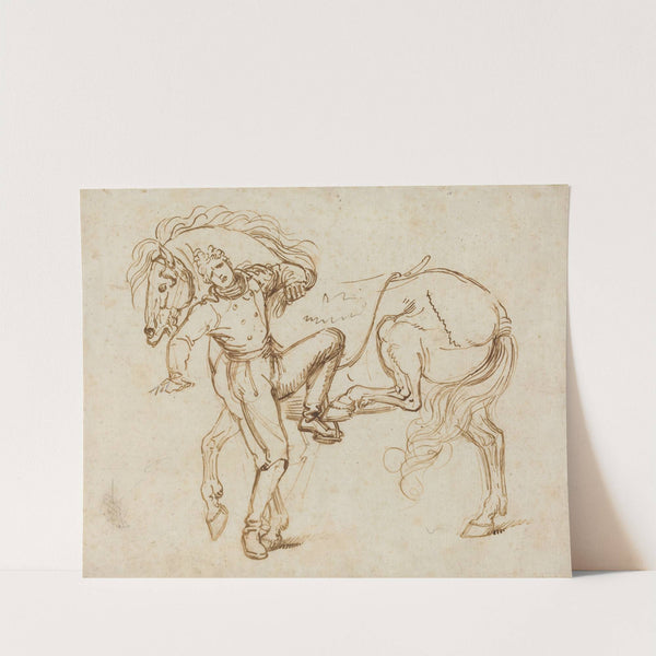 Cavalryman Mounting a Horse by Luigi Sabatelli