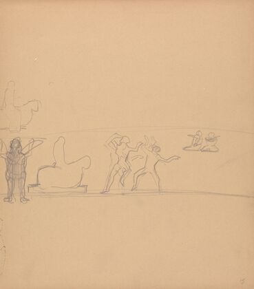 Cave of the Golden Calf; Figure Studies, Dancers, Worshippers and Calf