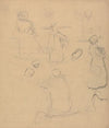 Cave of the Golden Calf; Studies of a Woman in a Coat and Hat