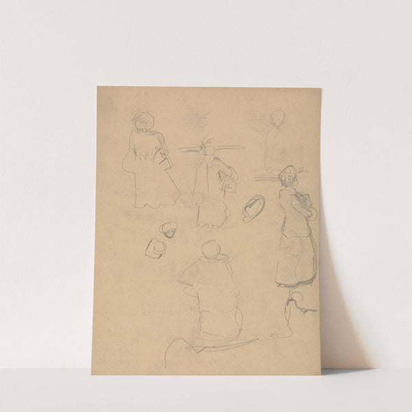 Cave of the Golden Calf; Studies of a Woman in a Coat and Hat by Spencer Frederick Gore