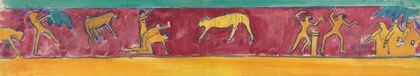 Cave of the Golden Calf; Study for Mural of Calf and Worshipping Figures (1912)