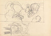 Cave of the Golden Calf; Tree House, Design for Panels with Animals