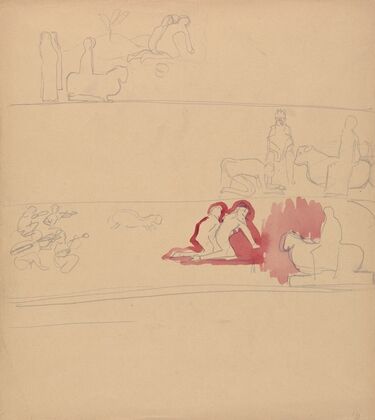 Cave of the Golden Calf; Worshippers and Calf