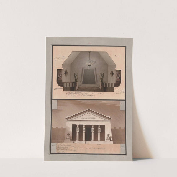 Ce porche ou vestibule, qui sert d’entrée aux lieux souterreins, et a la demeure de Pluton, donne sur le côté droit de la face latérale du temple de la Sagesse (1777-1825) by Jean Jacques Lequeu