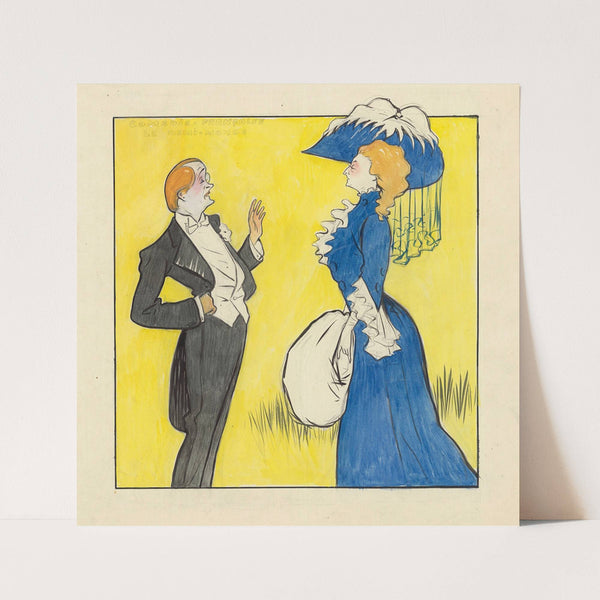 Cécile Sorel et Charles Le Bargy dans ‘Le demi-monde’ de Alexandre Dumas fils (1908) by Yves Marevéry