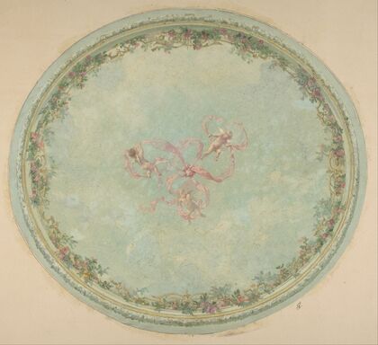 Ceiling Design for the Pless Chateau, Silesia (19th Century)