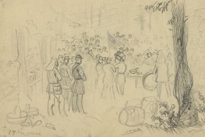 Celebration of the battle of Bunker hill, near the camp of the 5th Mass